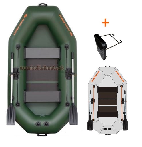 Čln Kolibri K-240 T lamelová podlaha + držiak motora